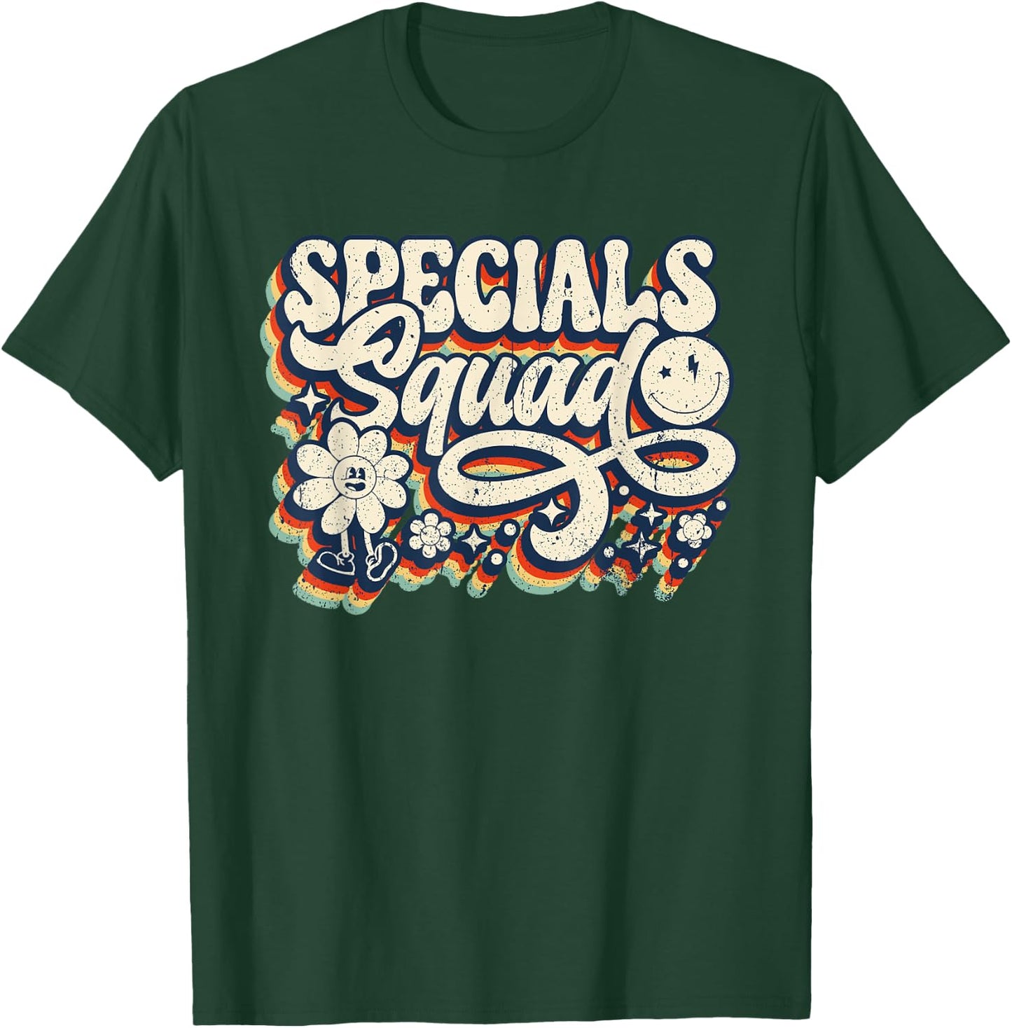 Vintage Specials Squad Art Music PE Tech Gym Teacher Team T-Shirt - T-Shirt | Forest