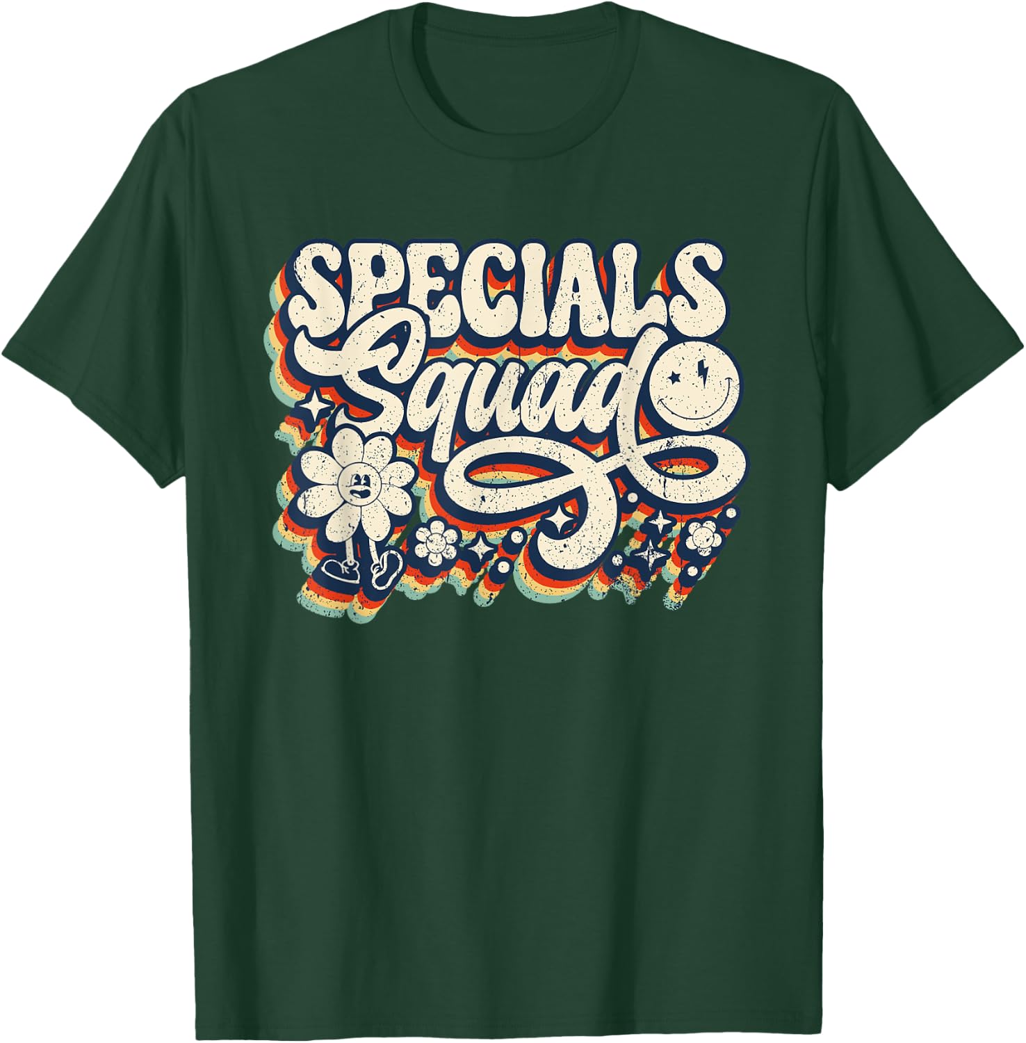 Vintage Specials Squad Art Music PE Tech Gym Teacher Team T-Shirt - T-Shirt | Forest