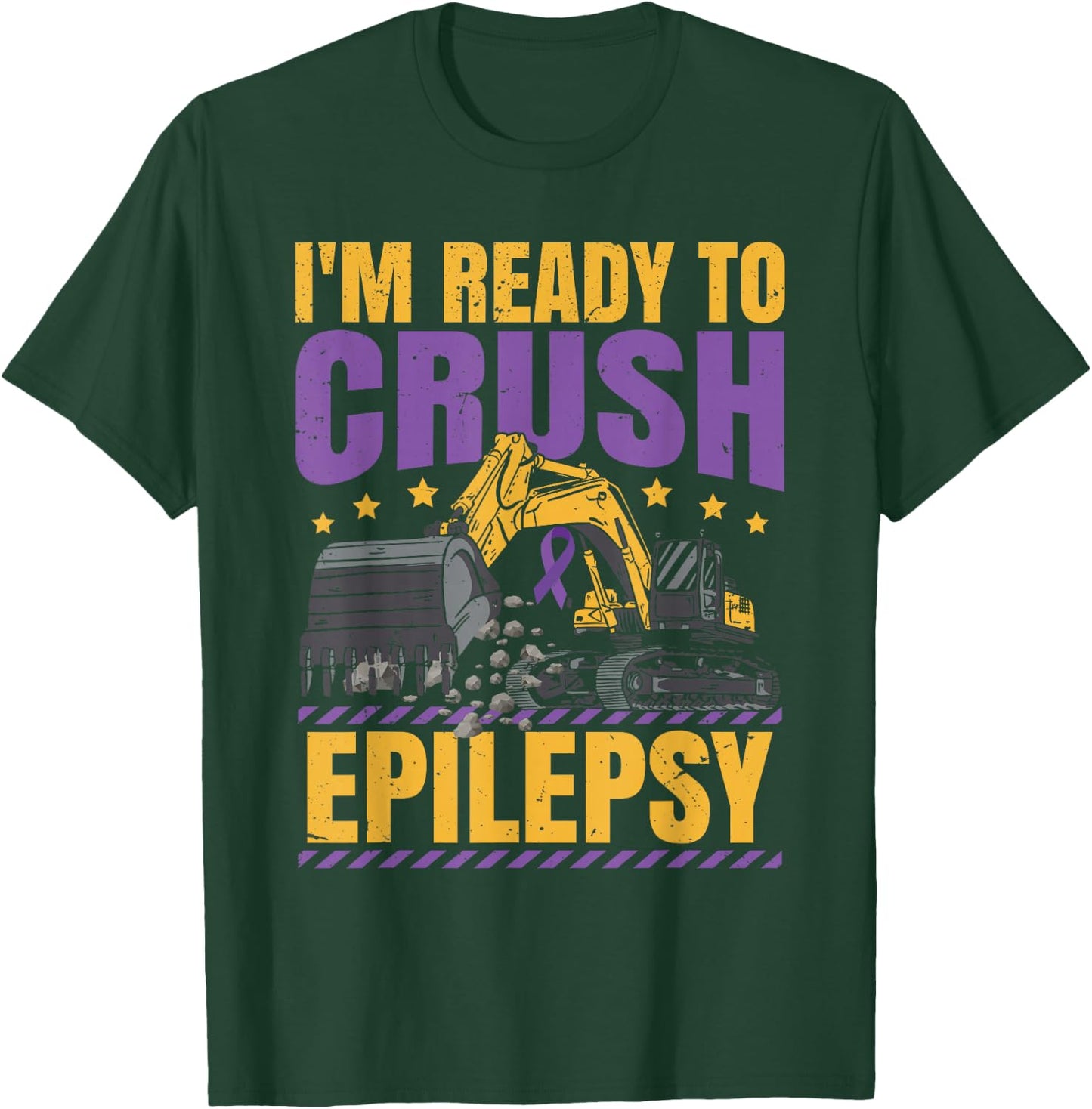 Epilepsy Awareness Kids Epilepsy I'm Ready To Crush Epilepsy T-Shirt - T-Shirt | Forest