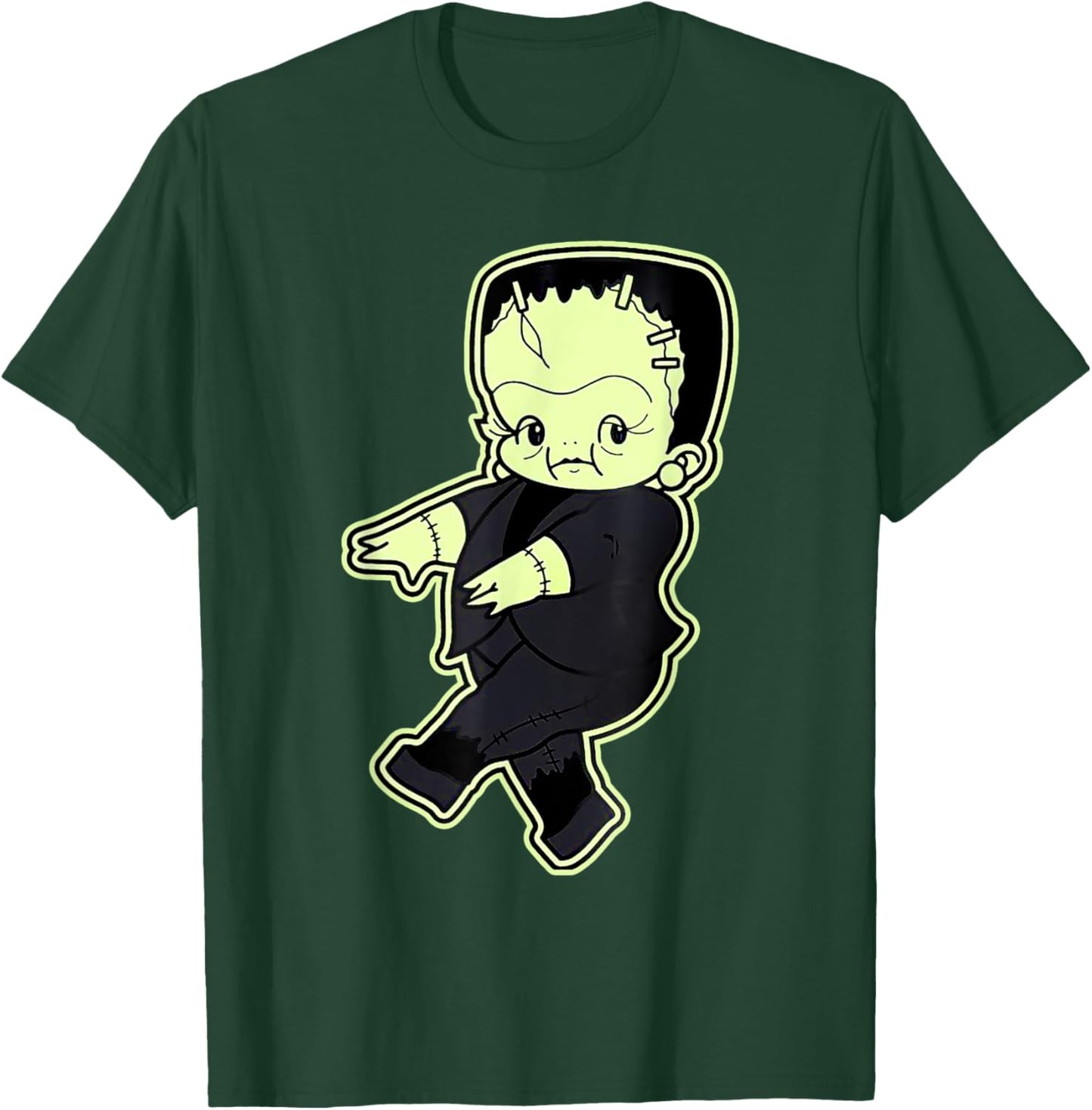 Kewpie Baby Frankenstein Monster T-Shirt - T-Shirt | Forest