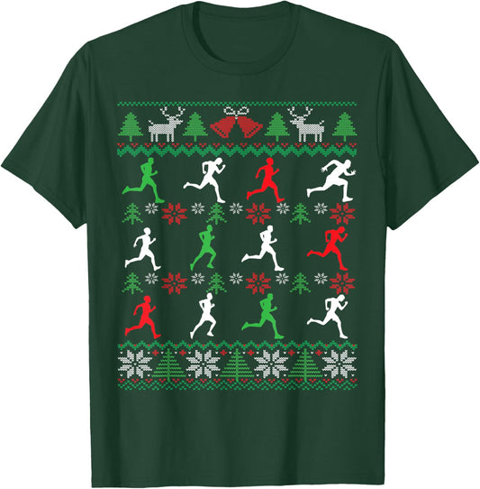 Running Ugly Christmas T-Shirt - T-Shirt | Forest