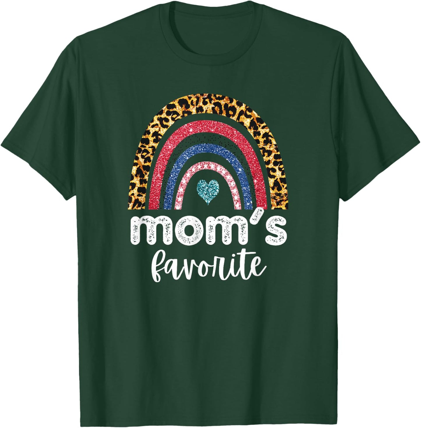 Mom's Favorite Rainbow Mother's Day Funny Child T-Shirt - T-Shirt | Forest