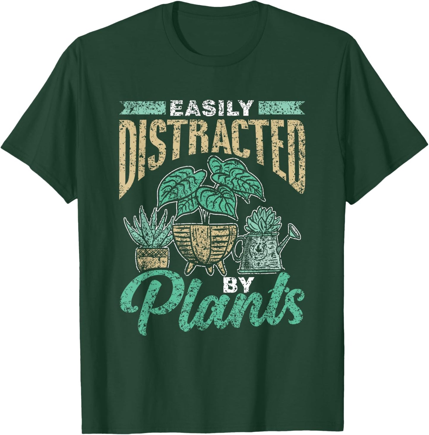 Easy to Distract by Plants Botanist Flowers Botanist T-Shirt - T-Shirt | Forest