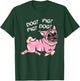 Cute Dog Pug Pig Apparel -Adults Black Dog Pig Pug Both Funny Connection of Animal Connected T-Shirt - T-Shirt | Forest