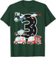 Emergency Vehicles 3rd Birthday Fire Truck Police Car Boys T-Shirt - T-Shirt | Forest
