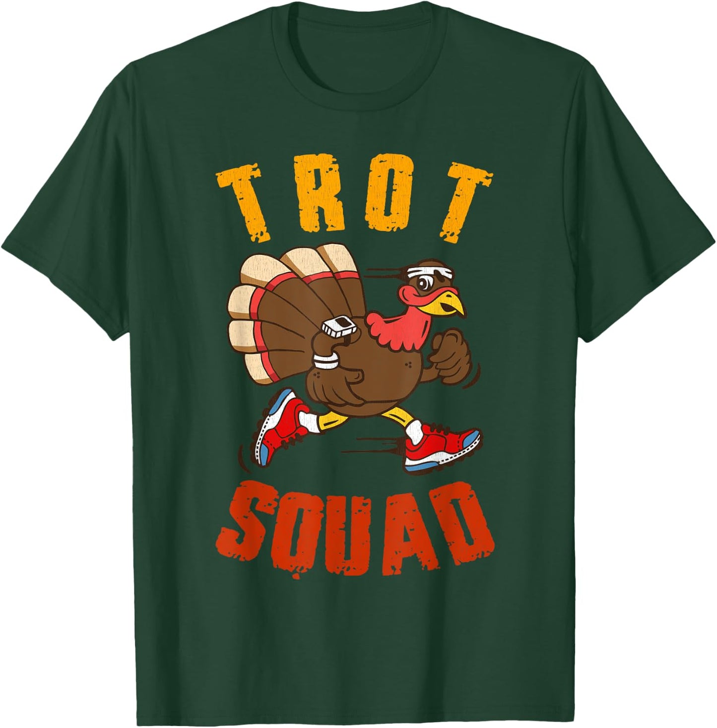 Trot Squad Shirt Thanksgiving Turkey Trot Costume T-Shirt - T-Shirt | Forest