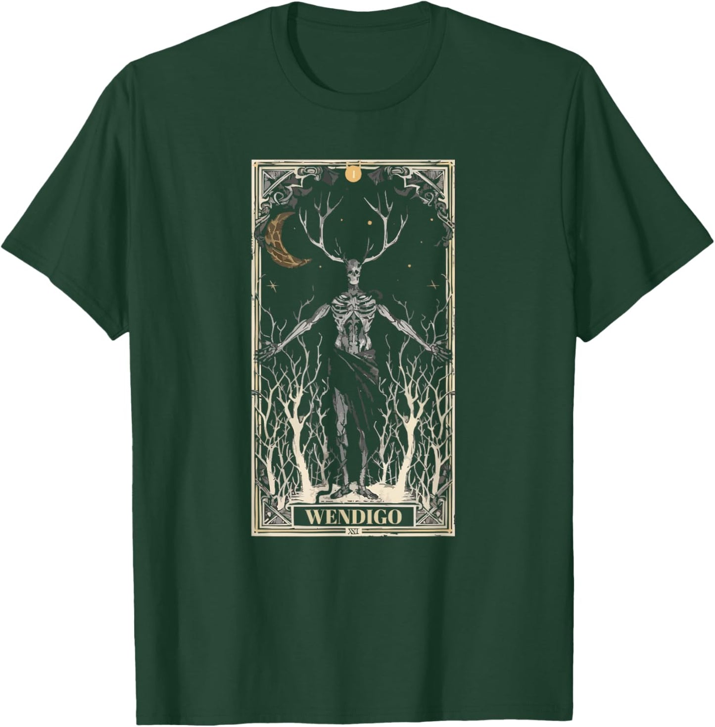 Wendigo Monster Legendary Creature Cryptozoology Cryptid T-Shirt - T-Shirt | Forest