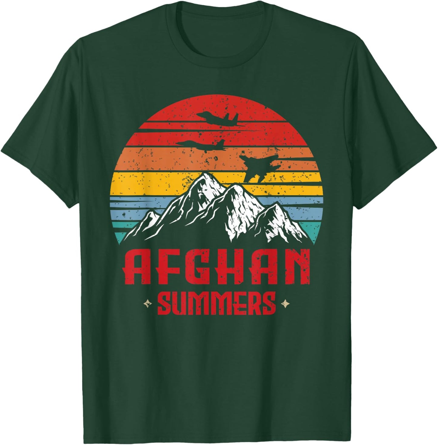Afghan Summers Veteran Shirt Funny Afghanistan Veteran Gift T-Shirt - T-Shirt | Forest