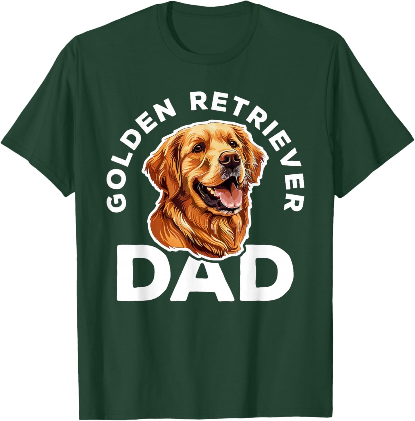 Golden Retriever Dad Shirt Men Daddy Dog Lover Fathers Day T-Shirt - T-Shirt | Forest