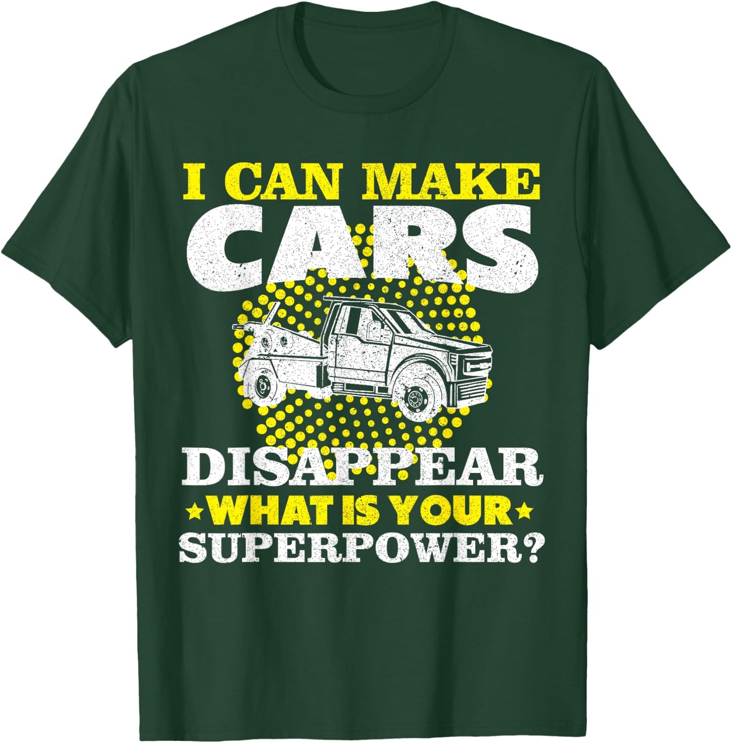 Tow Truck Driver Breakdown Lorry - Thin Yellow Line Trucker T-Shirt - T-Shirt | Forest