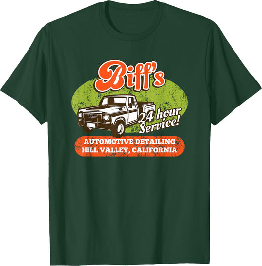 Biff’s Auto Detailing Hill Valley California T-Shirt - T-Shirt | Forest