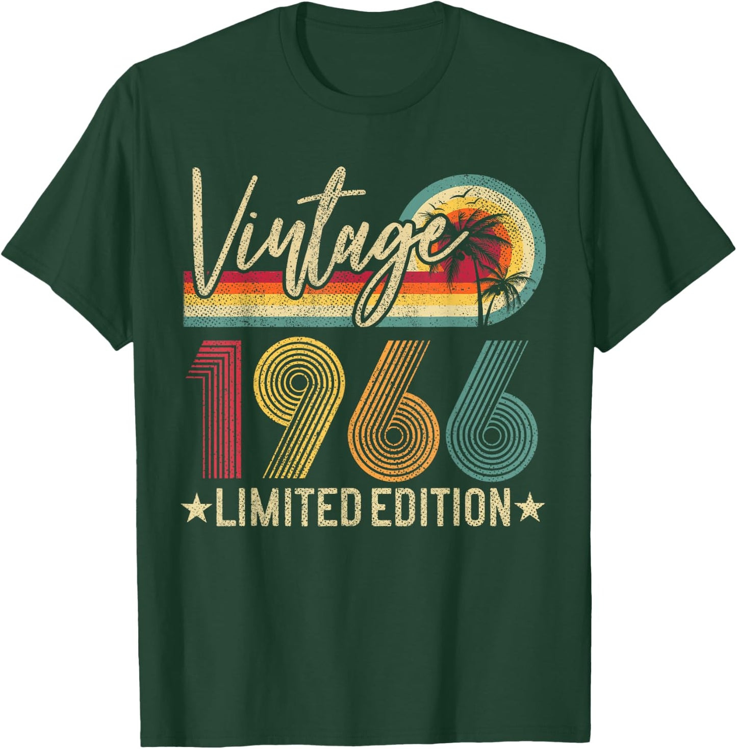 Limited Edition 1966 60th Birthday Gift 60 Years Old Vintage T-Shirt - T-Shirt | Forest