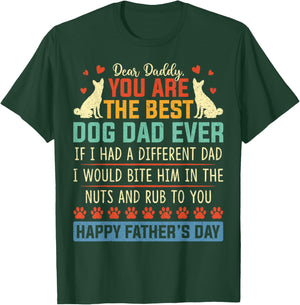 Funny Happy Fathers Day From Dog Treats To Dad Quote Women T-Shirt - T-Shirt | Forest
