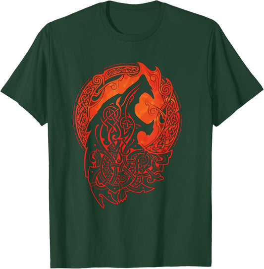 Viking Celtic Fenrir - Wolf of Odin Viking T-Shirt - T-Shirt | Forest