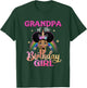 Grandpa of The Birthday Girl Princess Afro Melanin Unicorn T-Shirt - T-Shirt | Forest