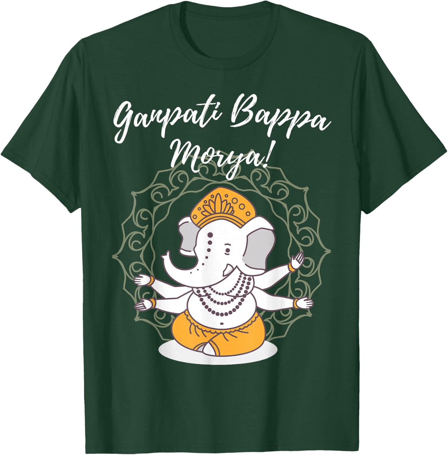 Ganesh Chaturthi Hindu God Elephant Lord Ganeshotsav T-Shirt - T-Shirt | Forest