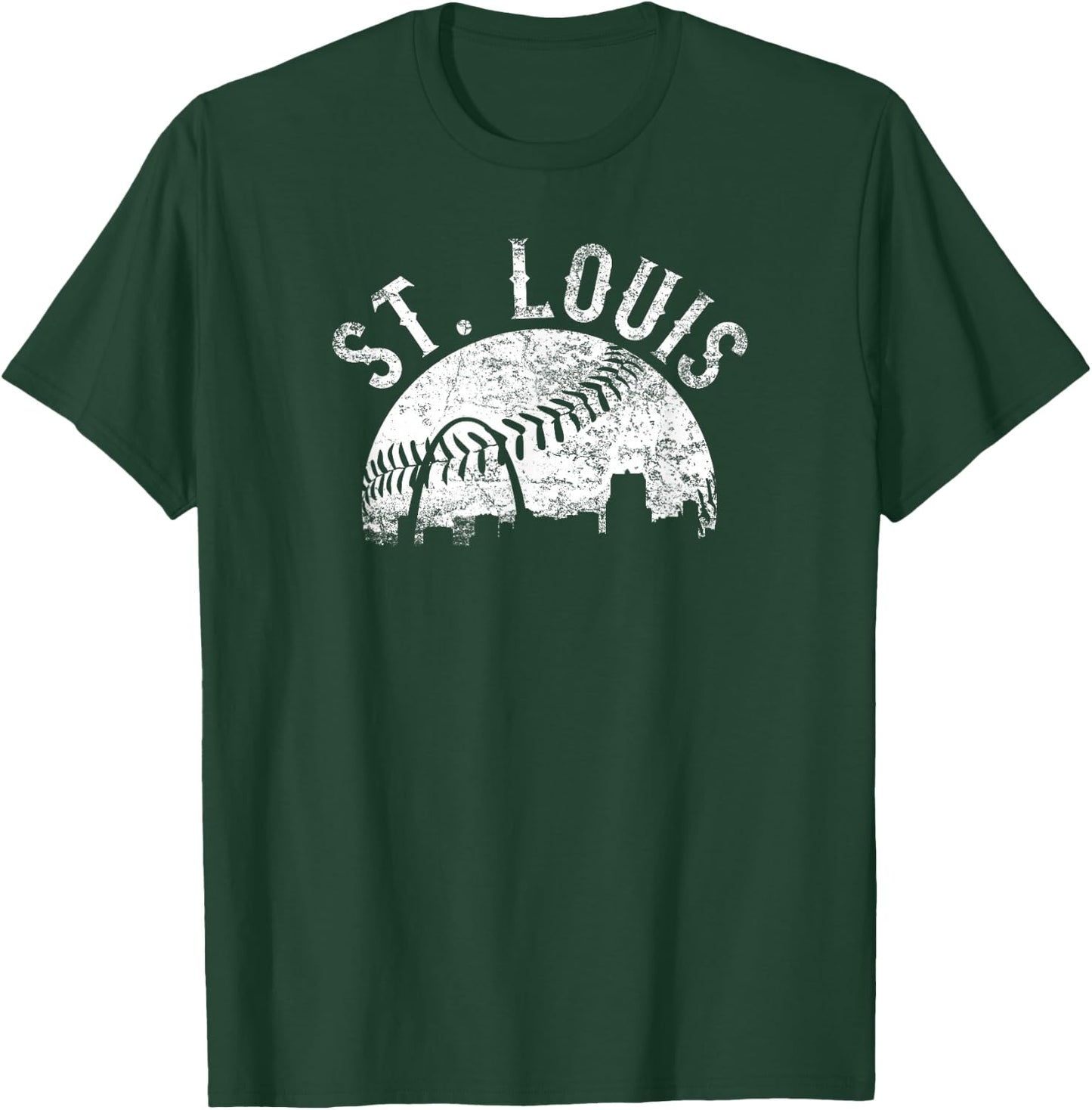 Vintage St Louis Missouri Skyline Apparel T-Shirt - T-Shirt | Forest