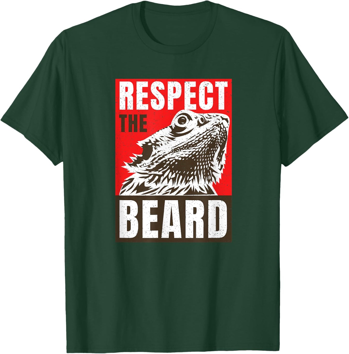 Respect The Bearded Dragon Bearded Dragon Daddy Lizard T-Shirt - T-Shirt | Forest