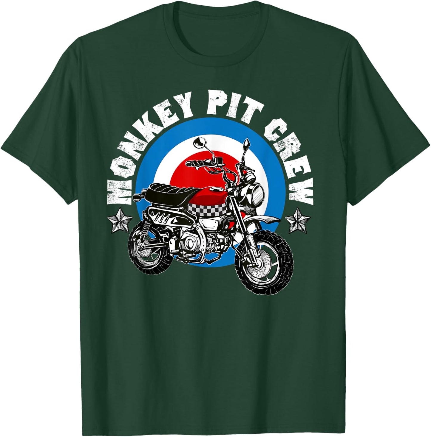 Monkey Bike Pit Crew logo T-Shirt - T-Shirt | Forest