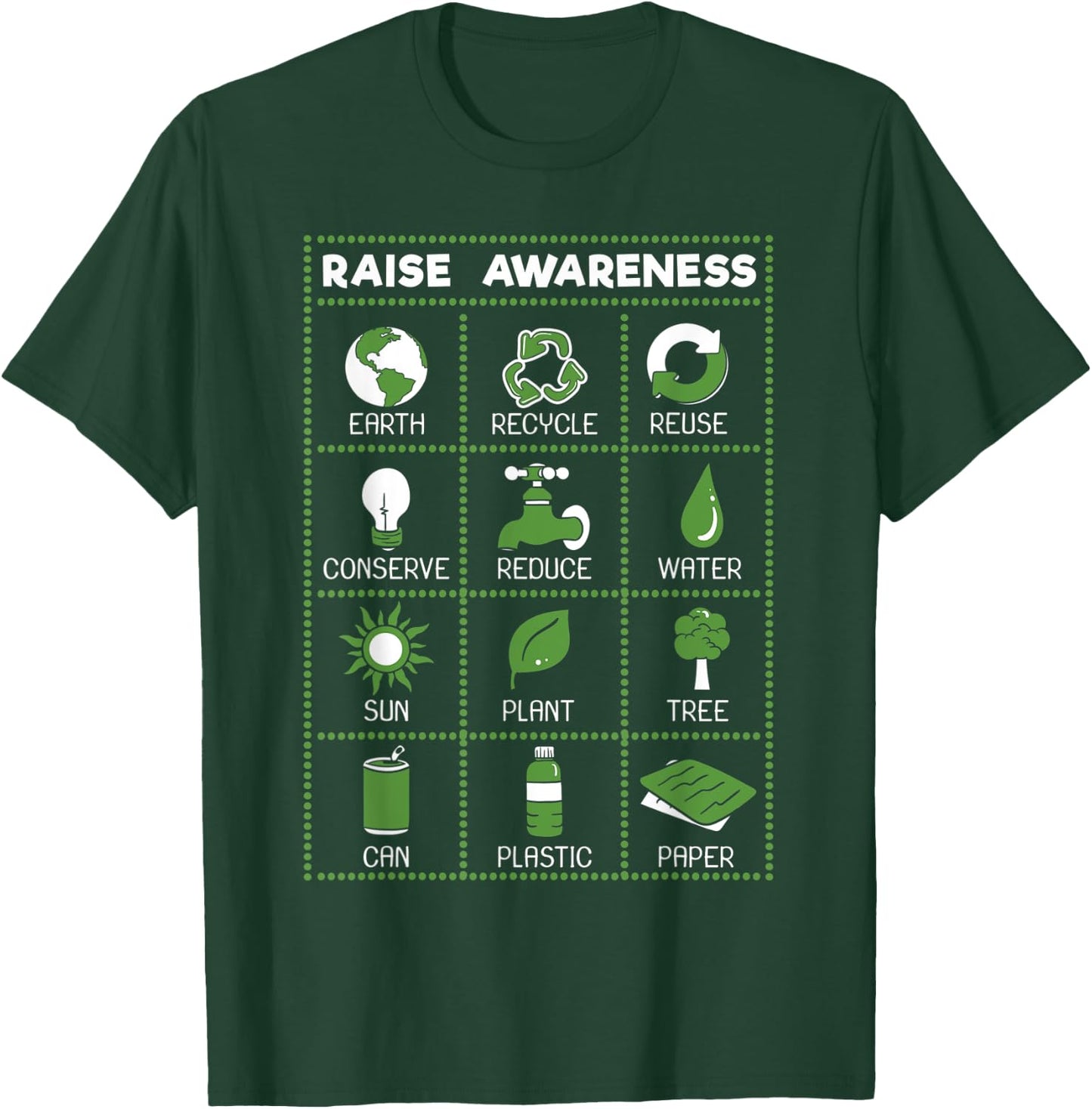 Reduce Reuse Recycle Earth Day Awareness Activist Gift T-Shirt - T-Shirt | Forest