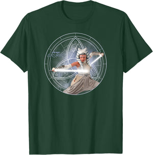 Star Wars Ahsoka Part 5 White Costume Lightsabers & Star Map T-Shirt - T-Shirt | Forest