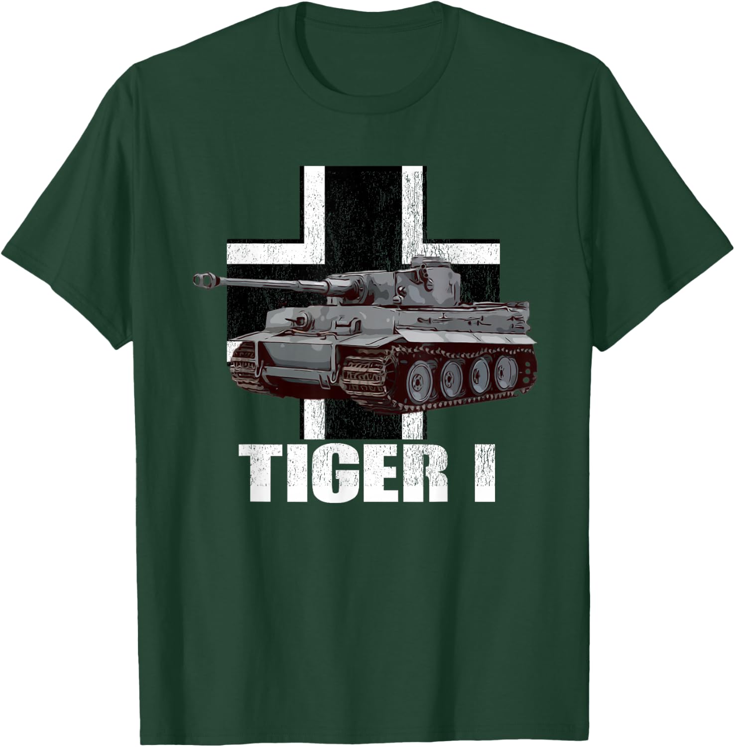 Tiger I German Heavy Tank WW2 Panzer Armored T-Shirt - T-Shirt | Forest
