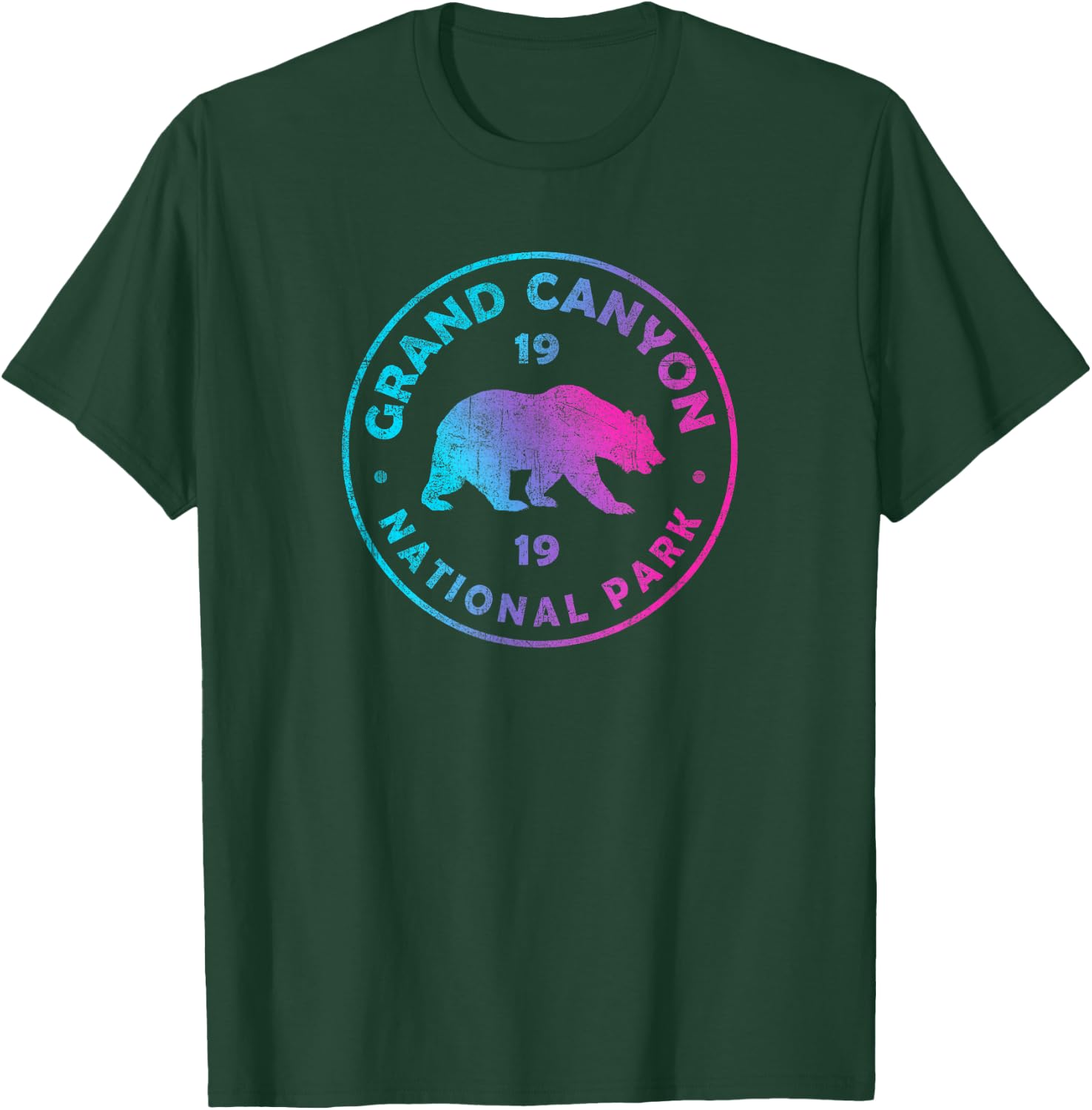 Grand Canyon National Park Colorful Bear Tie Dye Souvenir T-Shirt - T-Shirt | Forest