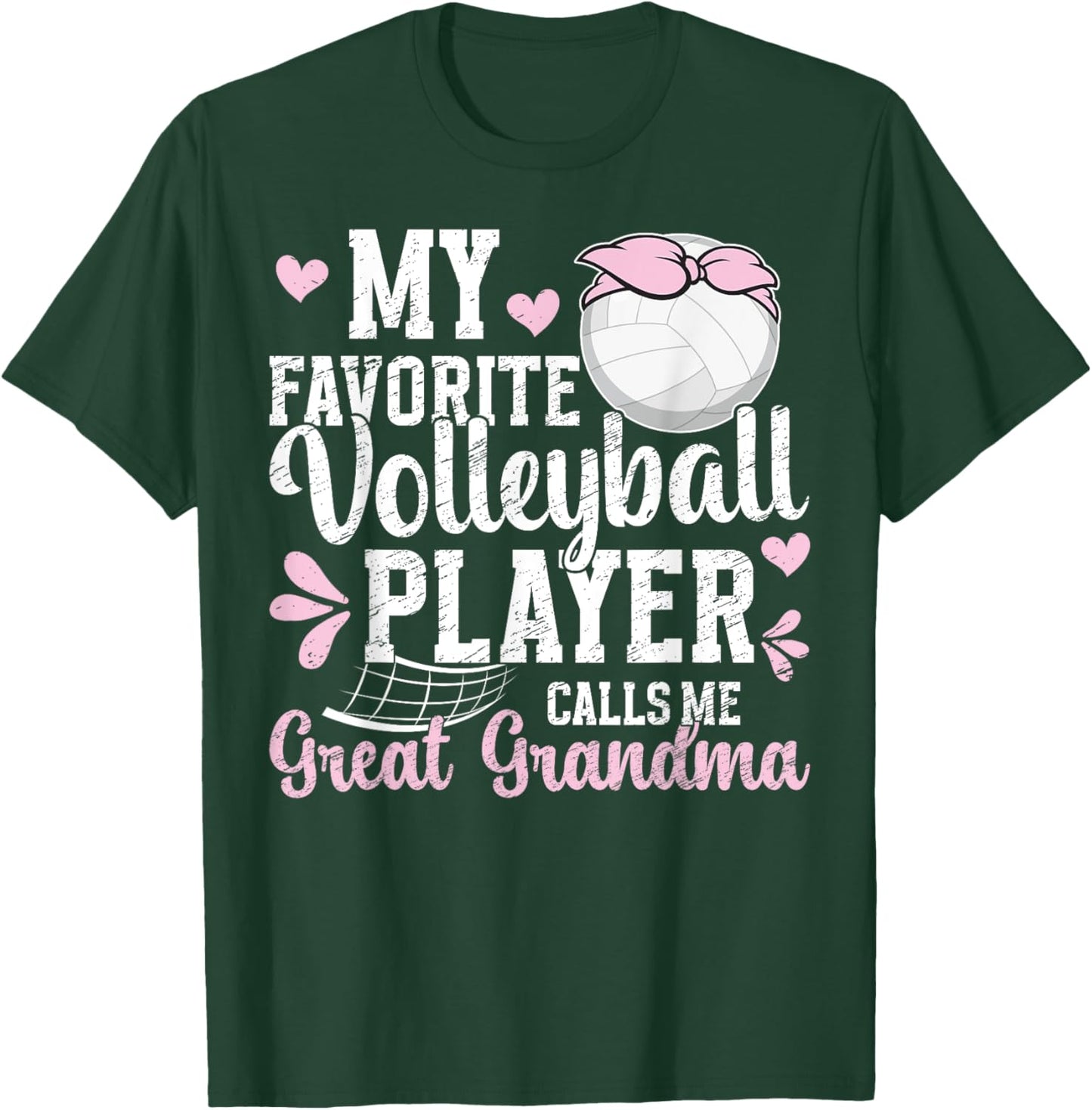 Volleyball Player Great Grandma Volleyball Great Grandma T-Shirt - T-Shirt | Forest