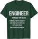 Lustige Ingenieurgeschenke fr Mnner und Frauen Engineer Definition with Funny Saying T-Shirt - T-Shirt | Forest