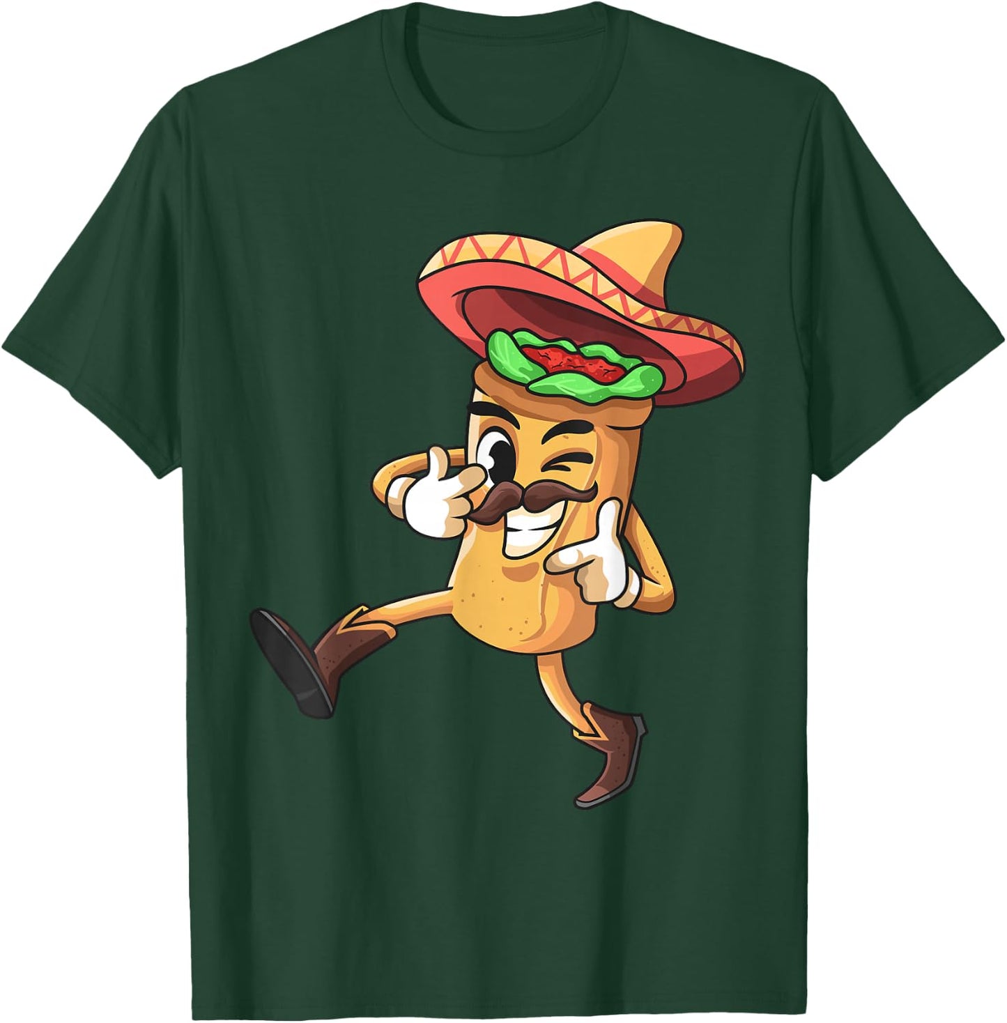 Funny Burrito Mexican | Cinco De Mayo Fiesta Costume T-Shirt - T-Shirt | Forest