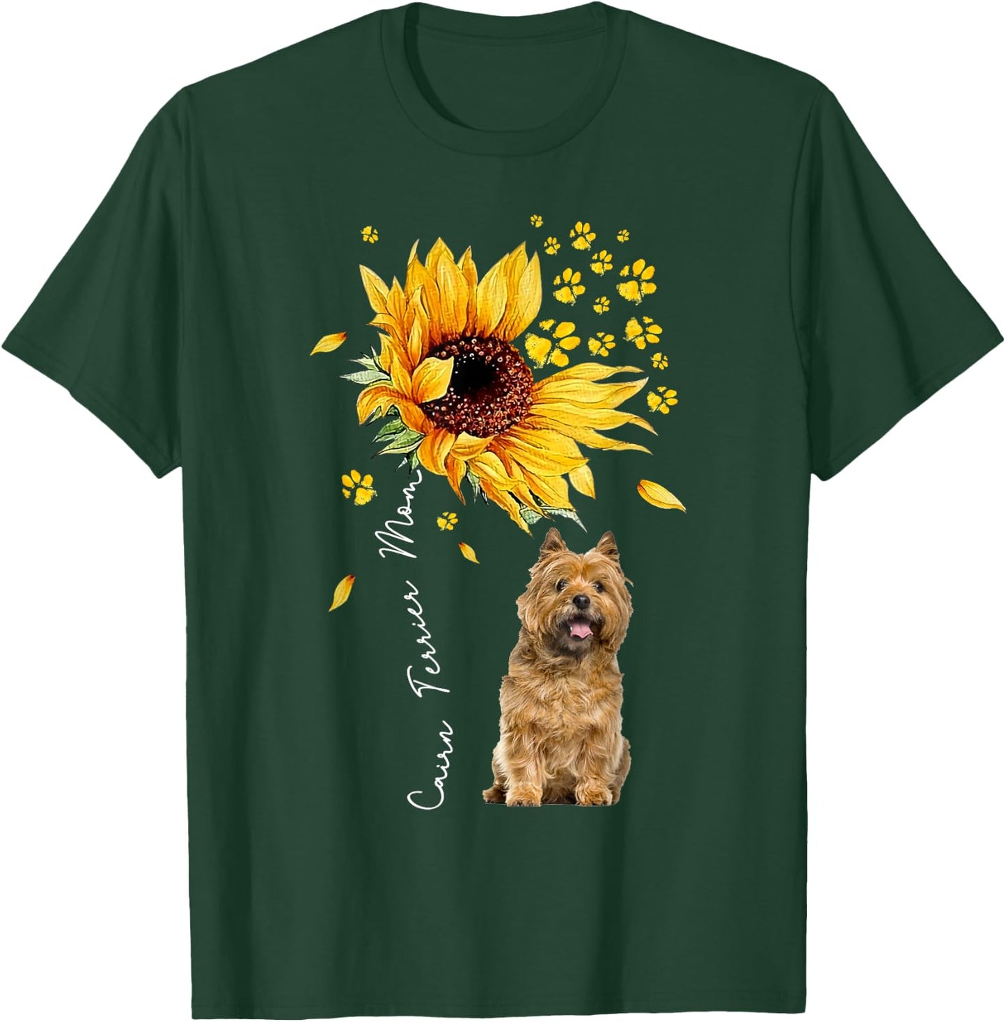 Sunflower Cairn Terrier Mom Dog Lover Gifts T-Shirt - T-Shirt | Forest
