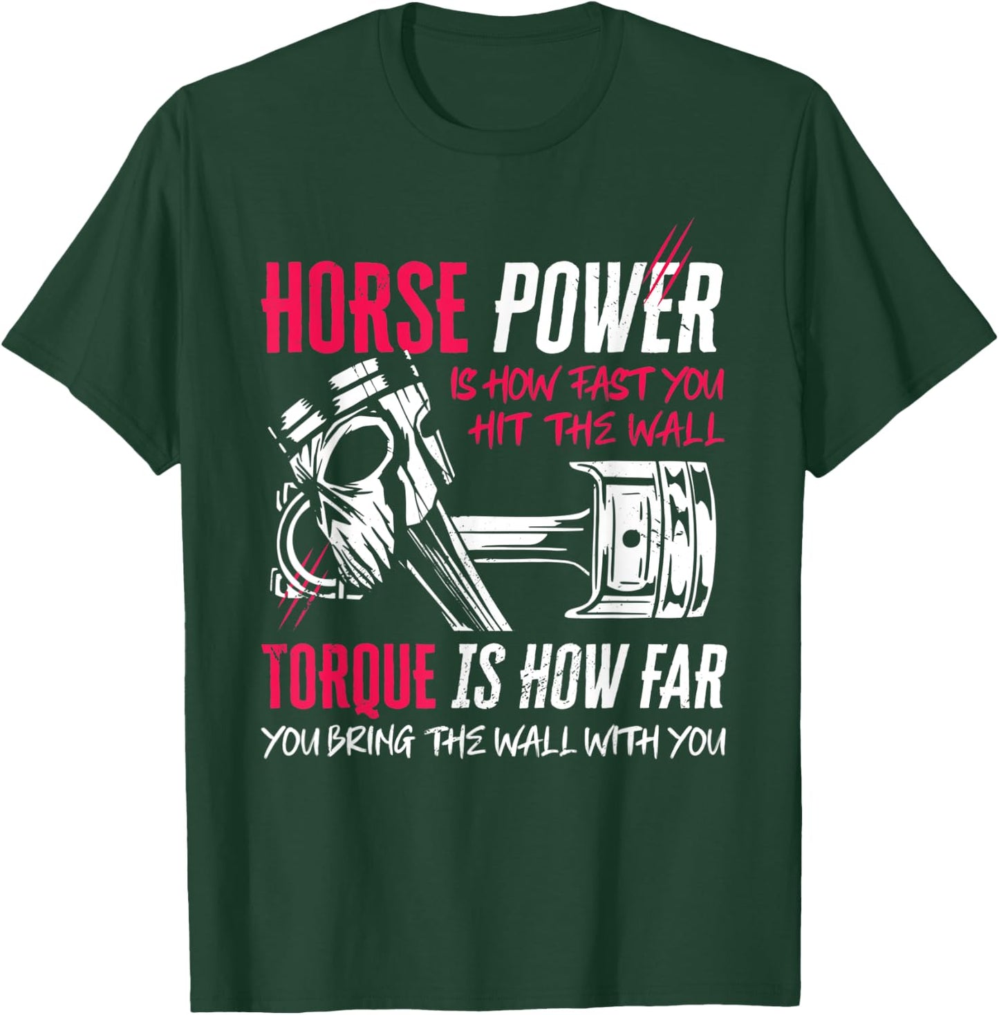 Funny Horsepower And Torque Power Mechanic Diesel T-Shirt - T-Shirt | Forest