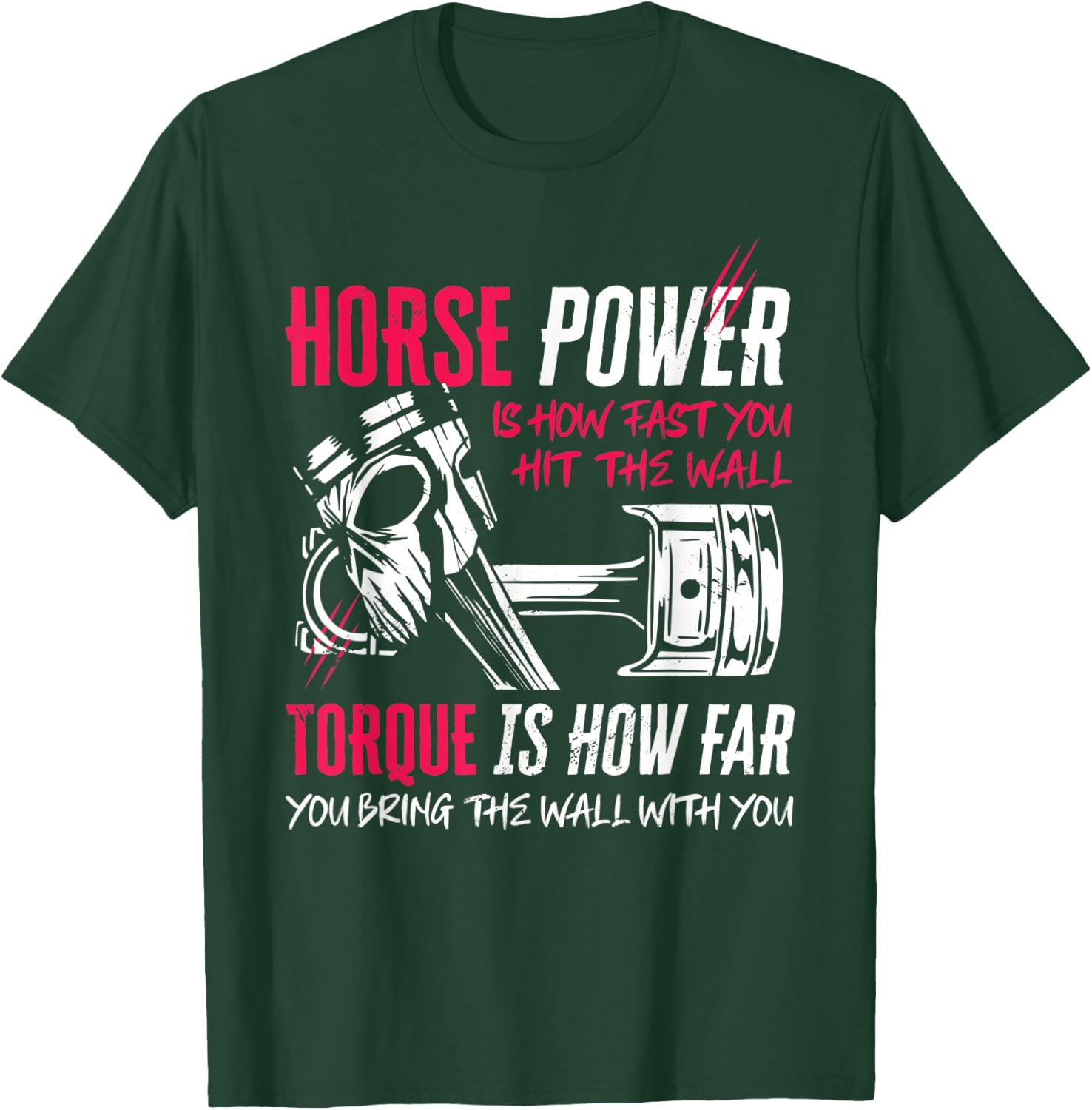 Funny Horsepower And Torque Power Mechanic Diesel T-Shirt - T-Shirt | Forest