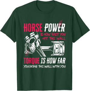 Funny Horsepower And Torque Power Mechanic Diesel T-Shirt - T-Shirt | Forest