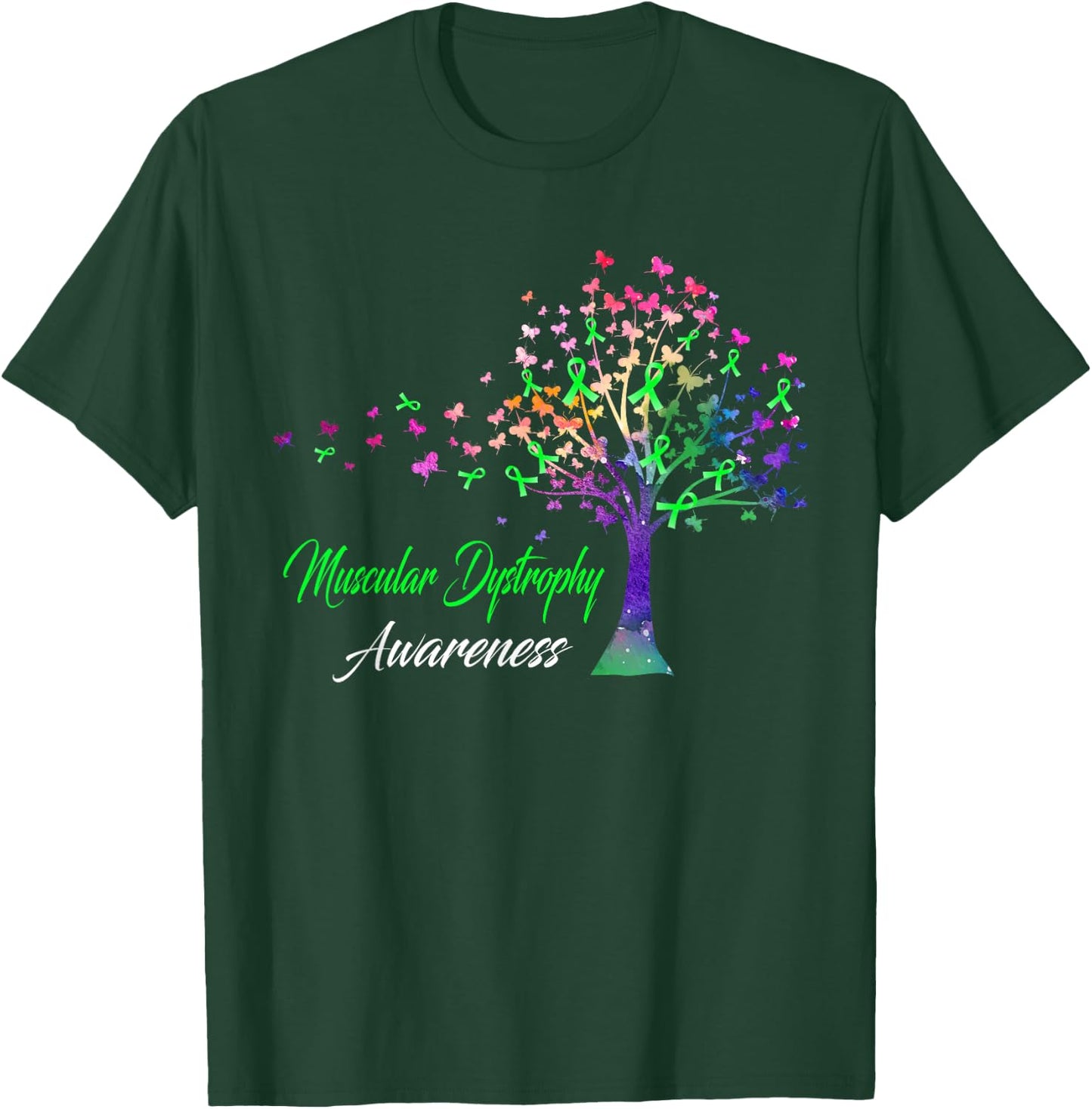 Tree Ribbon Muscular Dystrophy Awareness T-Shirt - T-Shirt | Forest