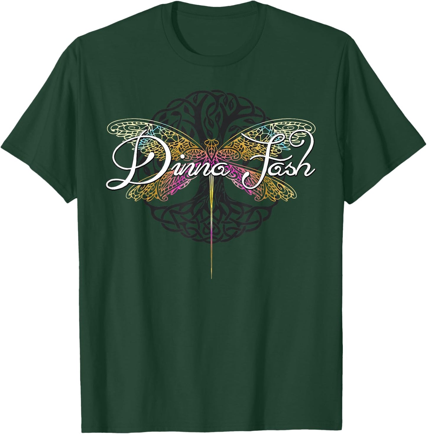 Dinna Fash Dragonfly | Scottish Gift T-Shirt - T-Shirt | Forest