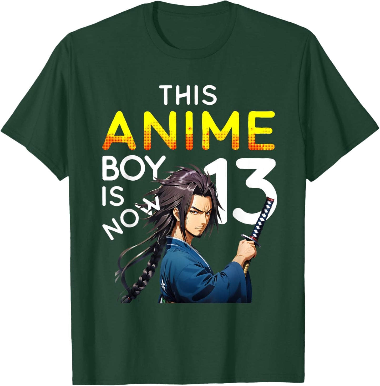This Anime Boy Is Now 13 Years Old 13th Birthday Kawaii Kids T-Shirt - T-Shirt | Forest