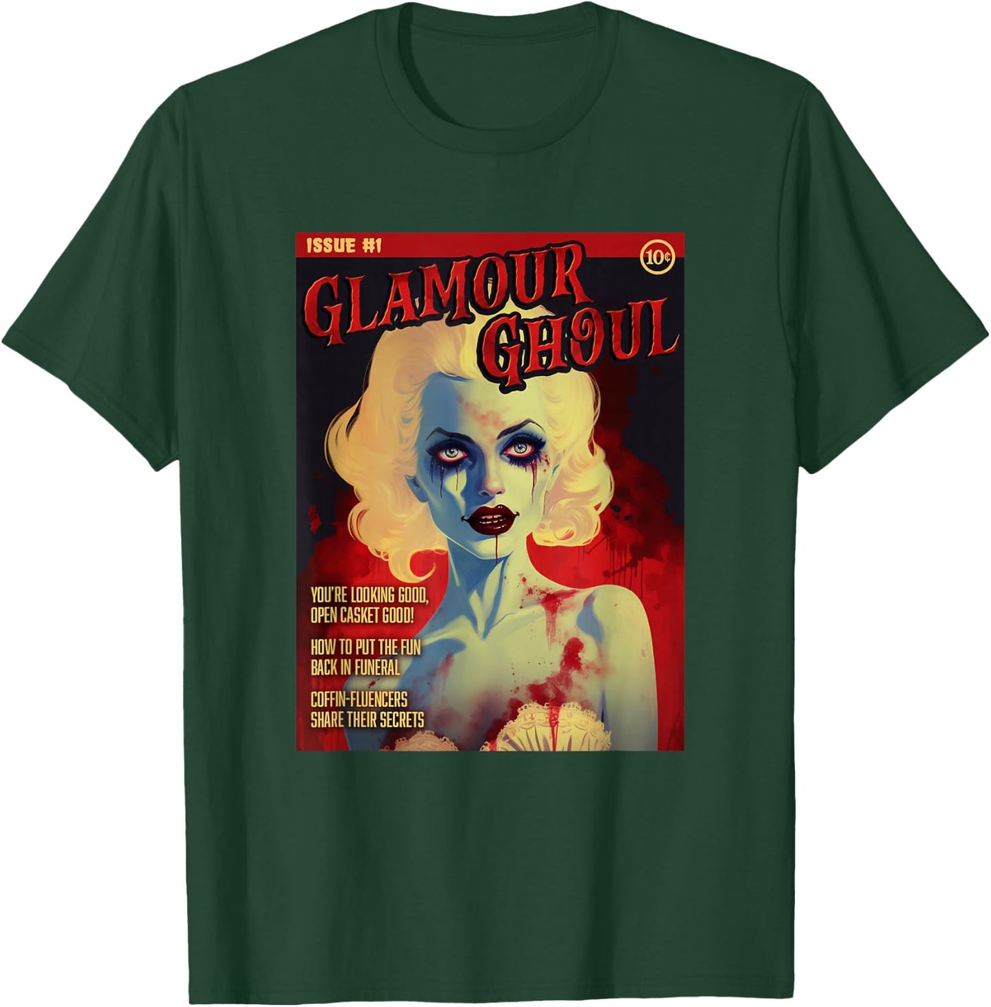 Glamour Ghoul 1950s Horror Comic Cover T-Shirt - T-Shirt | Forest