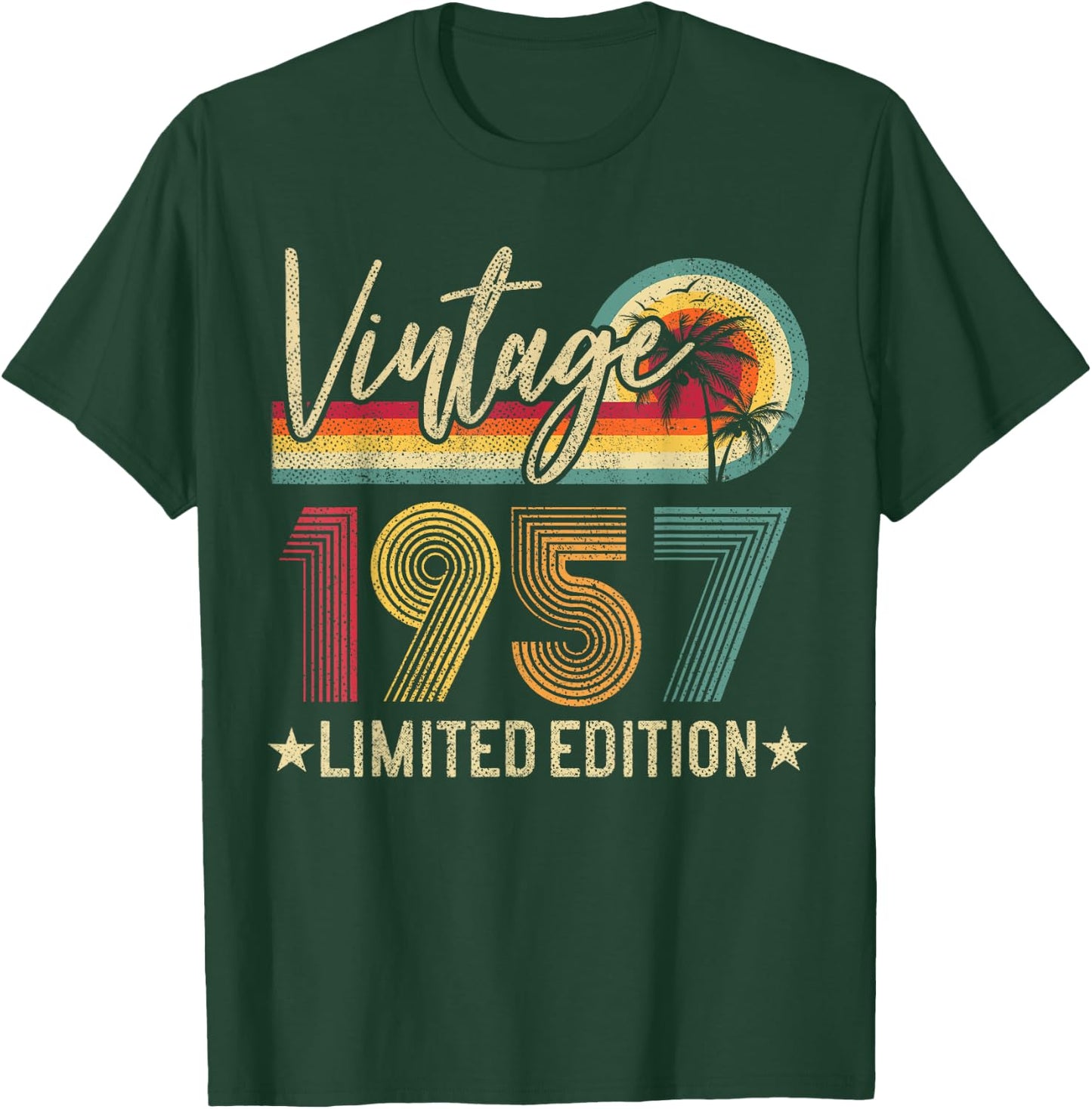 Vintage 1957 68th Birthday 68 Years Old Limited Edition T-Shirt - T-Shirt | Forest