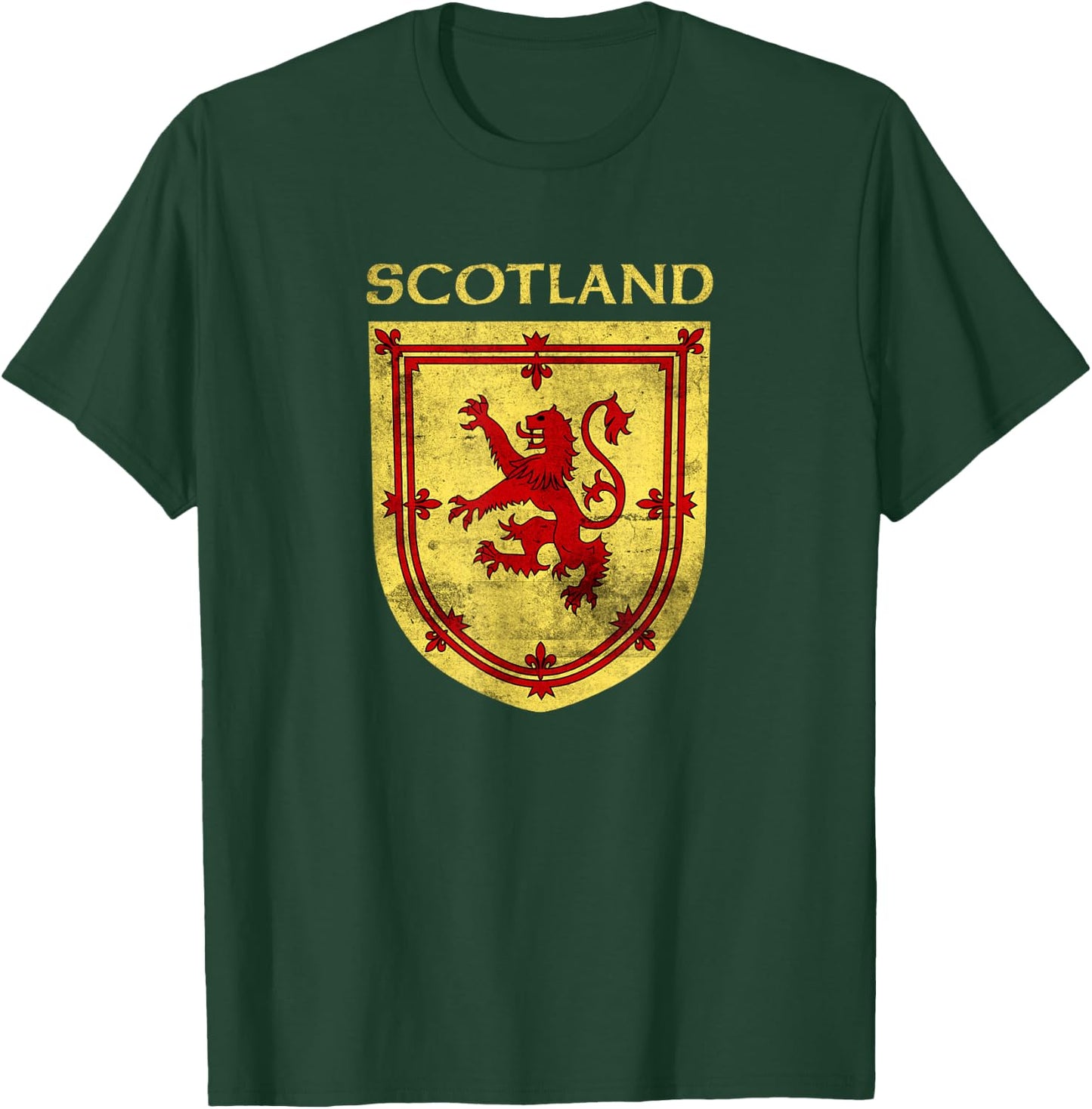 Scotland Coat of Arms & Scottish Rampant Lion T-Shirt - T-Shirt | Forest