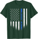 New Jersey Blue Line US Flag State NJ Police Officer T-Shirt - T-Shirt | Forest