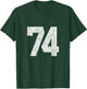 #74 Jersey Uniform Varsity Sports Number, 74th Birthday T-Shirt - T-Shirt | Forest