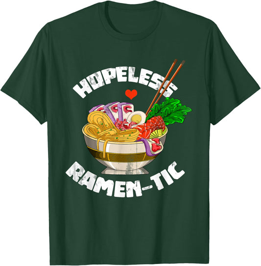 Valentines Day Gift Funny Japanese Noodle Kawaii Anime Ramen Small T-Shirt - T-Shirt | Forest