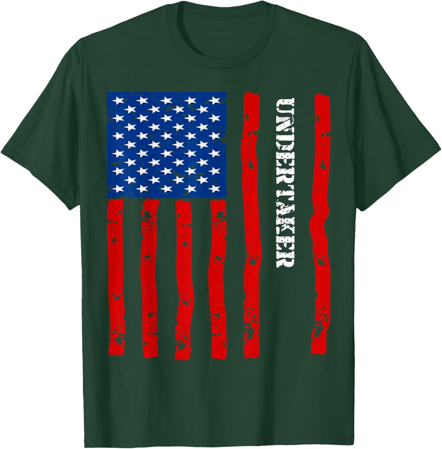 Cool Undertaker Accessories Things Stuff USA Flag T-Shirt - T-Shirt | Forest