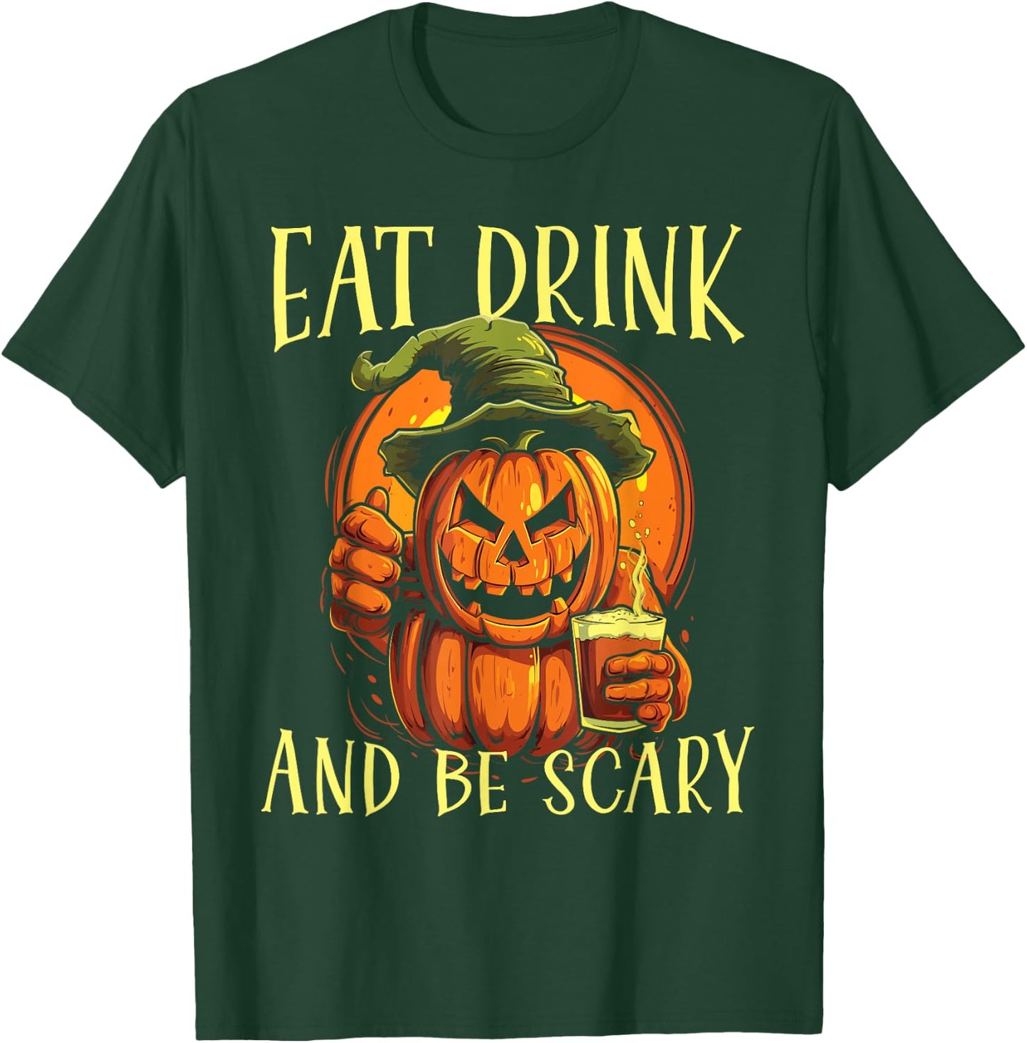 Halloween Beer Drinker Trick Or Treat Spooky Alcoholic T-Shirt - T-Shirt | Forest