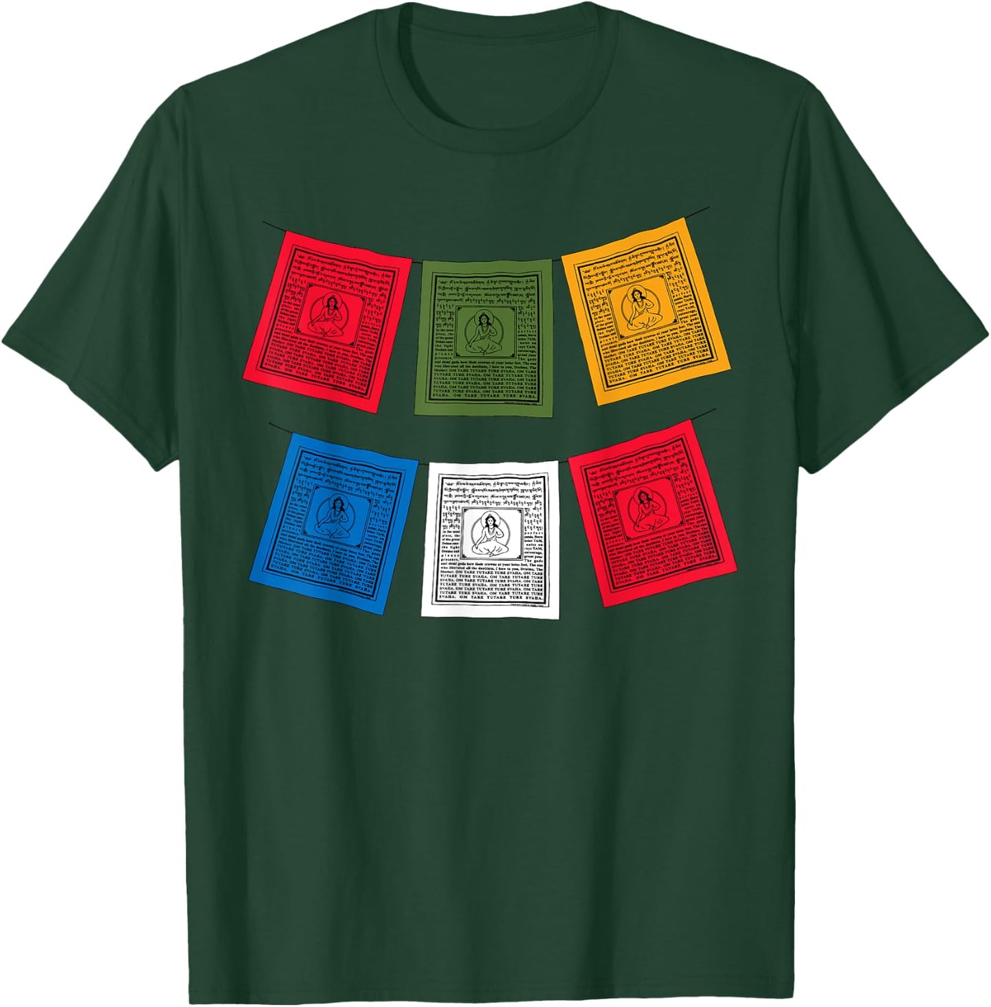 Tibetan Prayer Flags T-Shirt - T-Shirt | Forest
