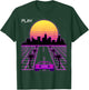 Vaporwave Sunset Synthwave Cyberpunk Outrun 80s Men Women T-Shirt - T-Shirt | Forest