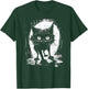 Cute Black Cat Stalks The Night T-Shirt - T-Shirt | Forest