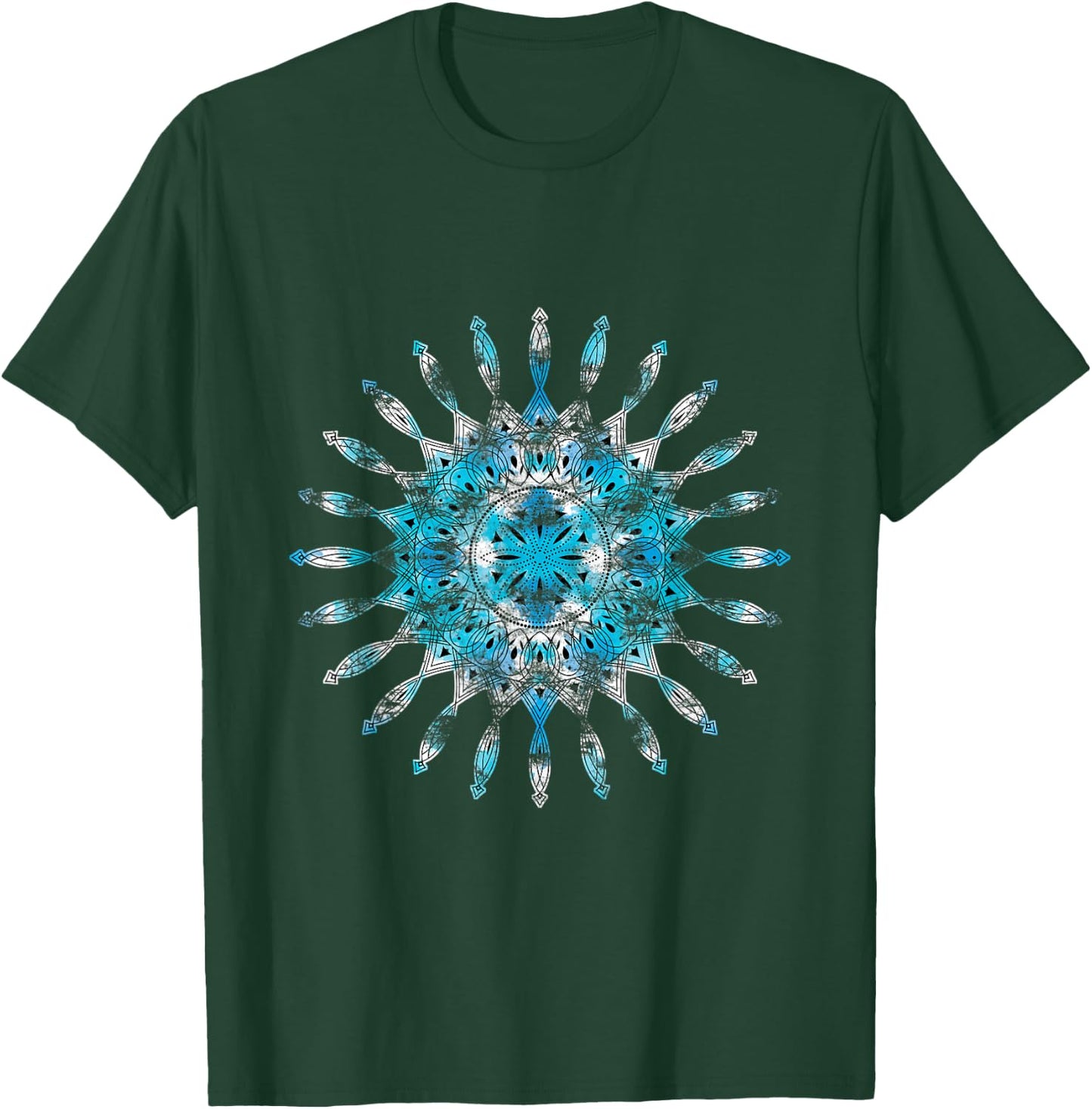 Spiritual Meditation Mantra Asian Diwali Pilates Mandala T-Shirt - T-Shirt | Forest