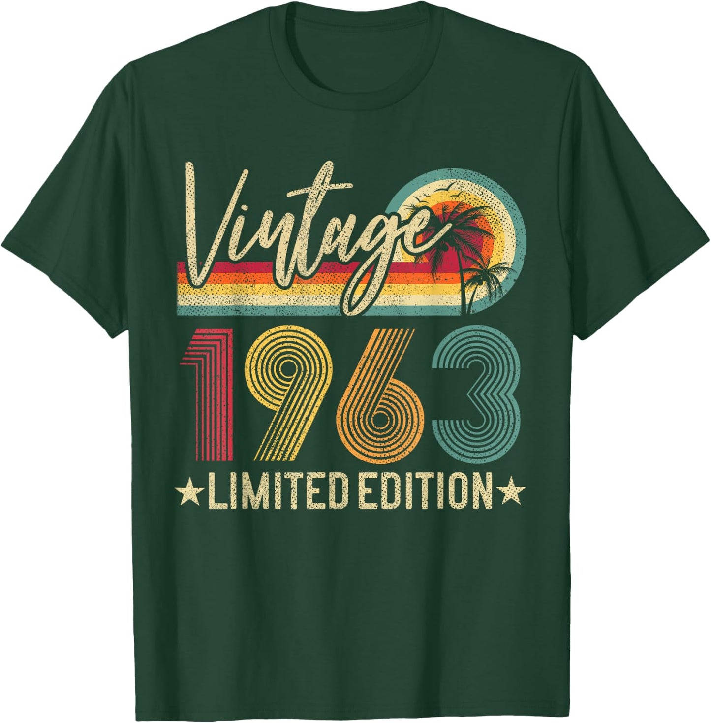 Limited Edition 1963 Birthday Gift - Vintage T-Shirt - T-Shirt | Forest